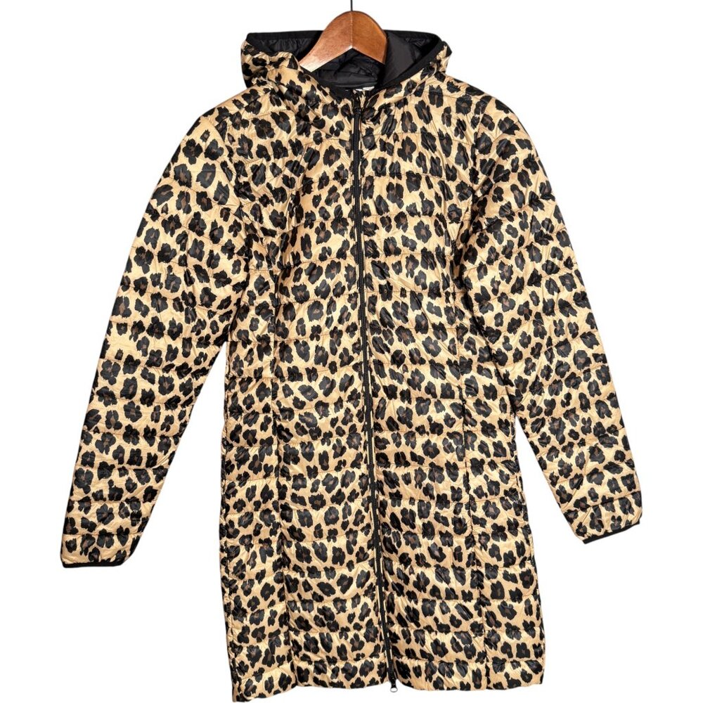 Joe Fresh x Jillian Harris Jilly Jacket Leopard Print Puffer Coat XS